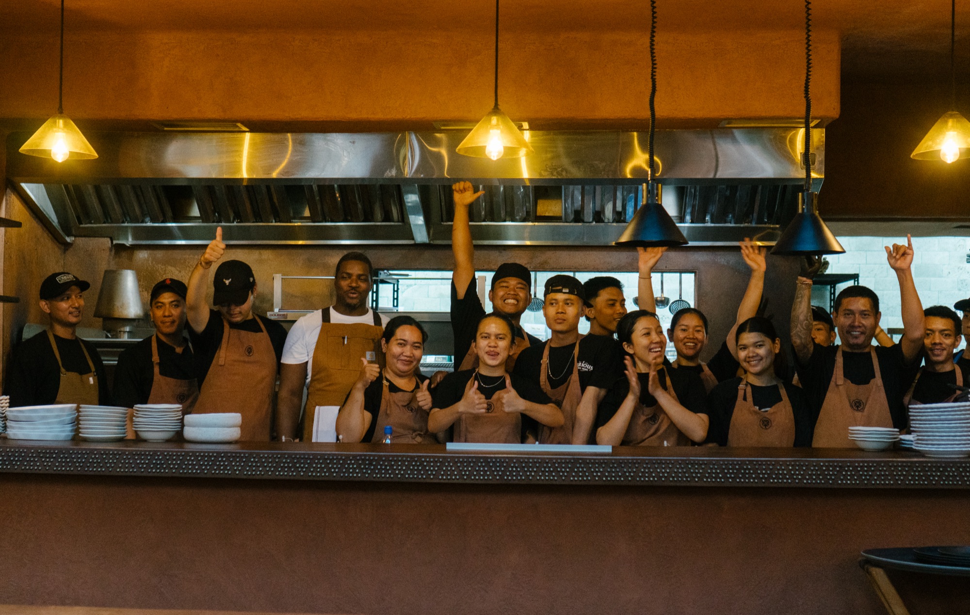 The Jannah kitchen team at the open kitchen