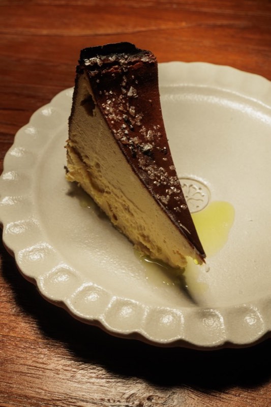 Basque cheesecake at Jannah Restaurant Bali