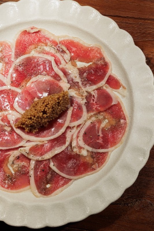 Carpaccio at Jannah Restaurant Bali