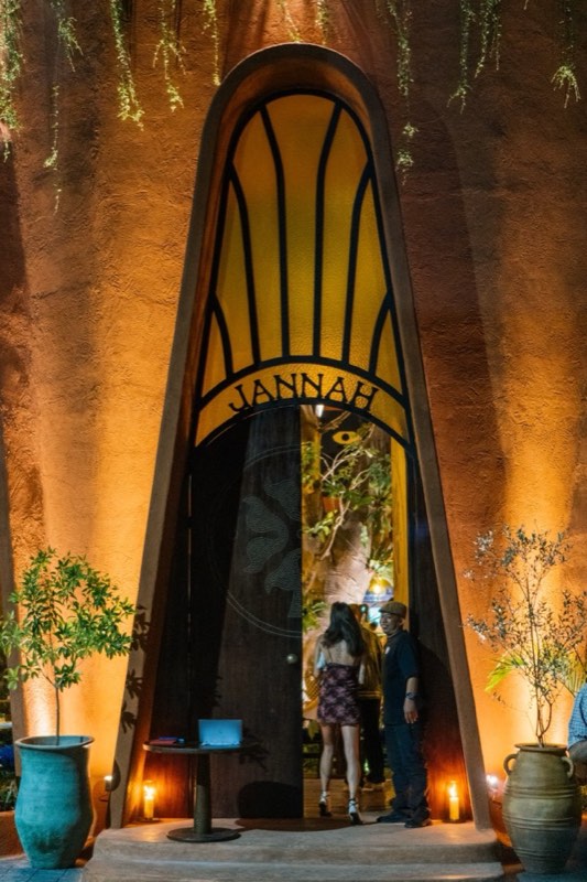 Jannah's arched entrance on Jalan Pantai Seseh